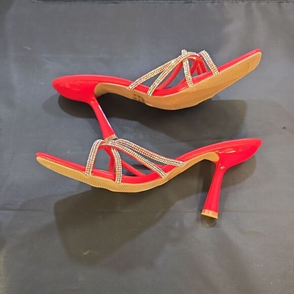 BRAND NEW WILD DIVA RHINESTONE EMBELLISHMENTS ELEGANT STILETTO  HEELS SA… - Picture 6 of 14